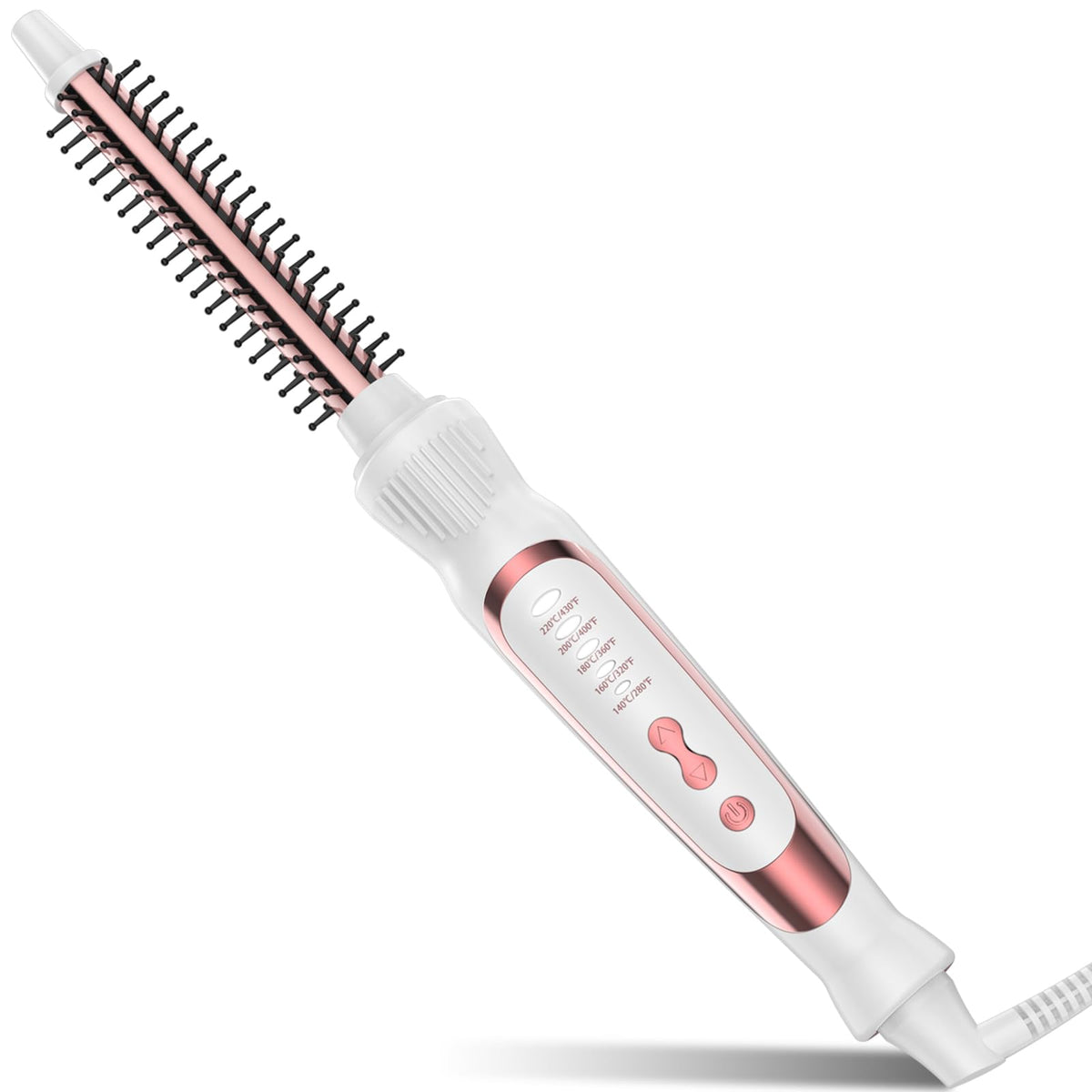 DENVEK heated round brush with ceramic tourmaline barrel for smooth volume