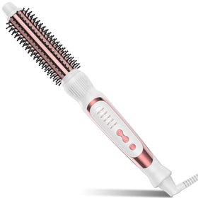 DENVEK Heated Round Brush front view, ideal for salon-quality volume at home.