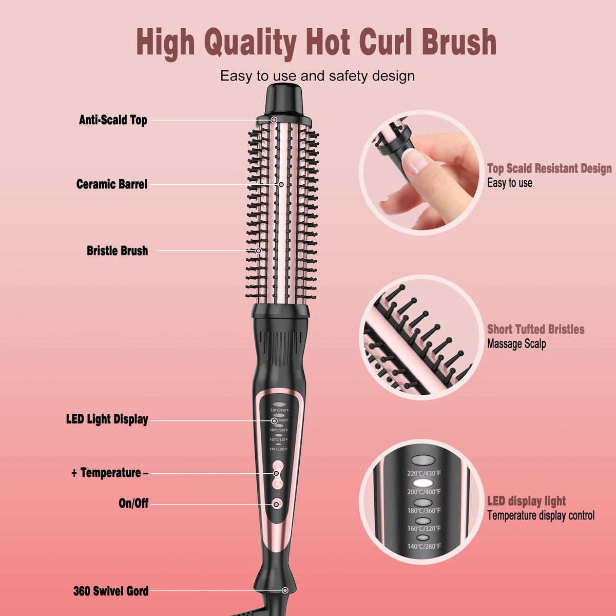 DENVEK versatile styling tool for curling, straightening, and volumizing