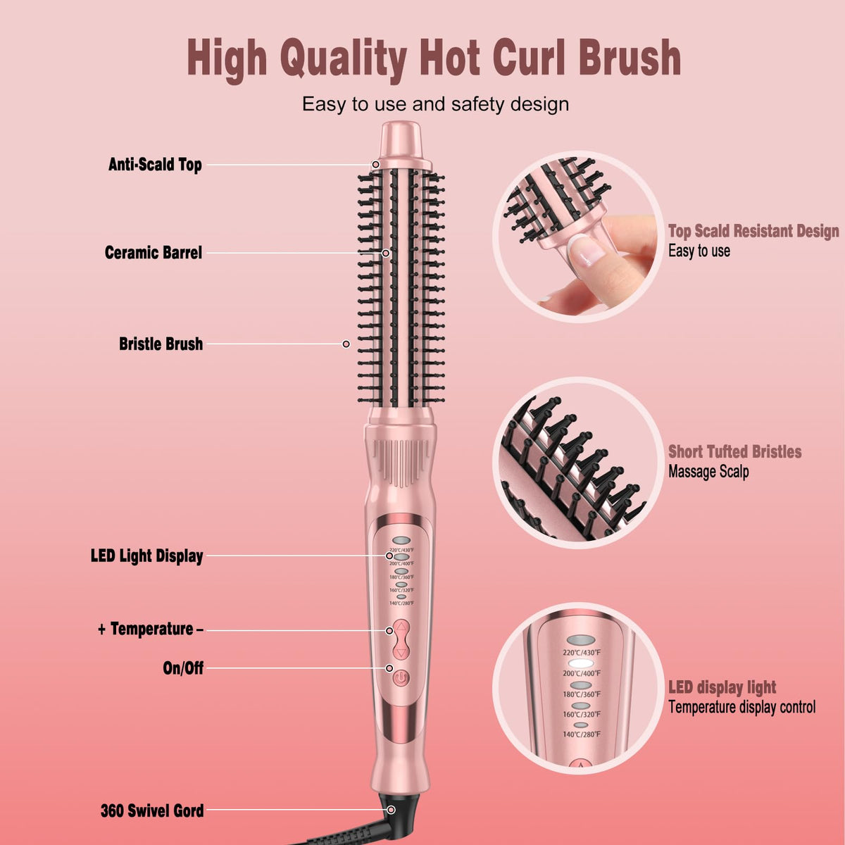 DENVEK multifunction hair tool functioning as curler, straightener, or hot comb.
