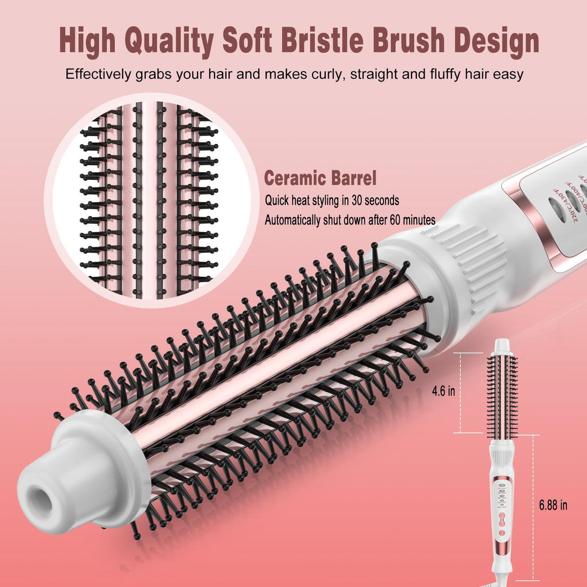 DENVEK Negative ion generator in action helps reduce frizz during styling.