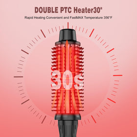 DENVEK Thermal Brush adjustable heat settings for different hair types.