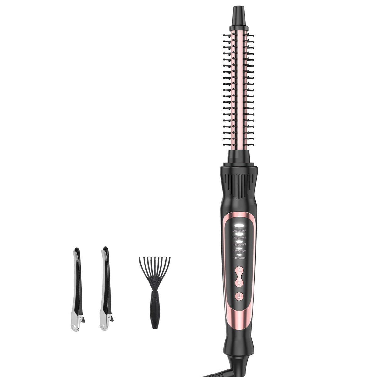 DENVEK thermal brush with half-inch barrel for smooth curls and volume.