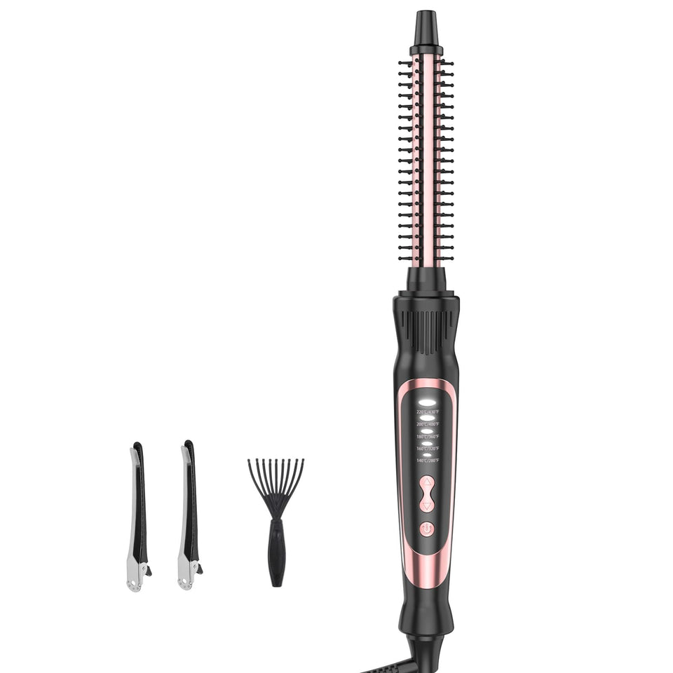 DENVEK thermal brush with half-inch barrel for smooth curls and volume.