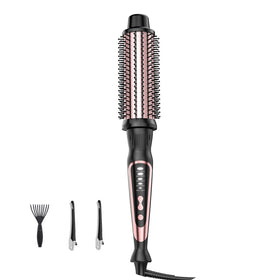 DENVEK Thermal Brush with rose-gold 1.5-inch barrel for smooth curls and volume.