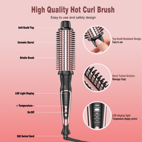 DENVEK Thermal Brush dual voltage for travel-ready styling anywhere.