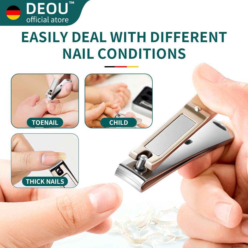 DEOU built-in nail file on clipper for quick shaping