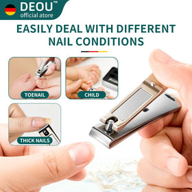 DEOU built-in nail file on clipper for quick shaping