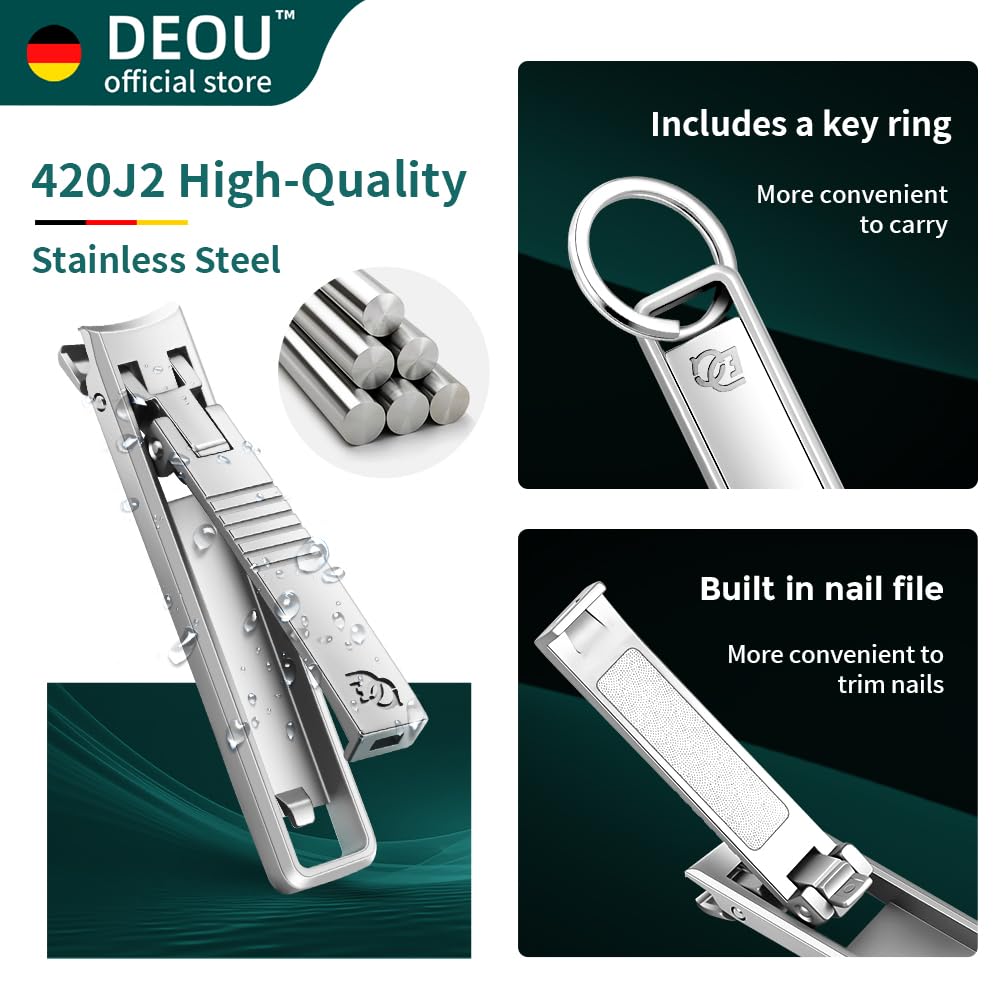 DEOU built-in nail file adds convenient on-the-go grooming
