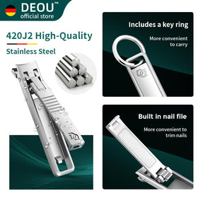 DEOU built-in nail file adds convenient on-the-go grooming