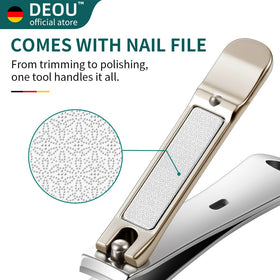 DEOU leaf-shaped lid detail adds stylish functionality