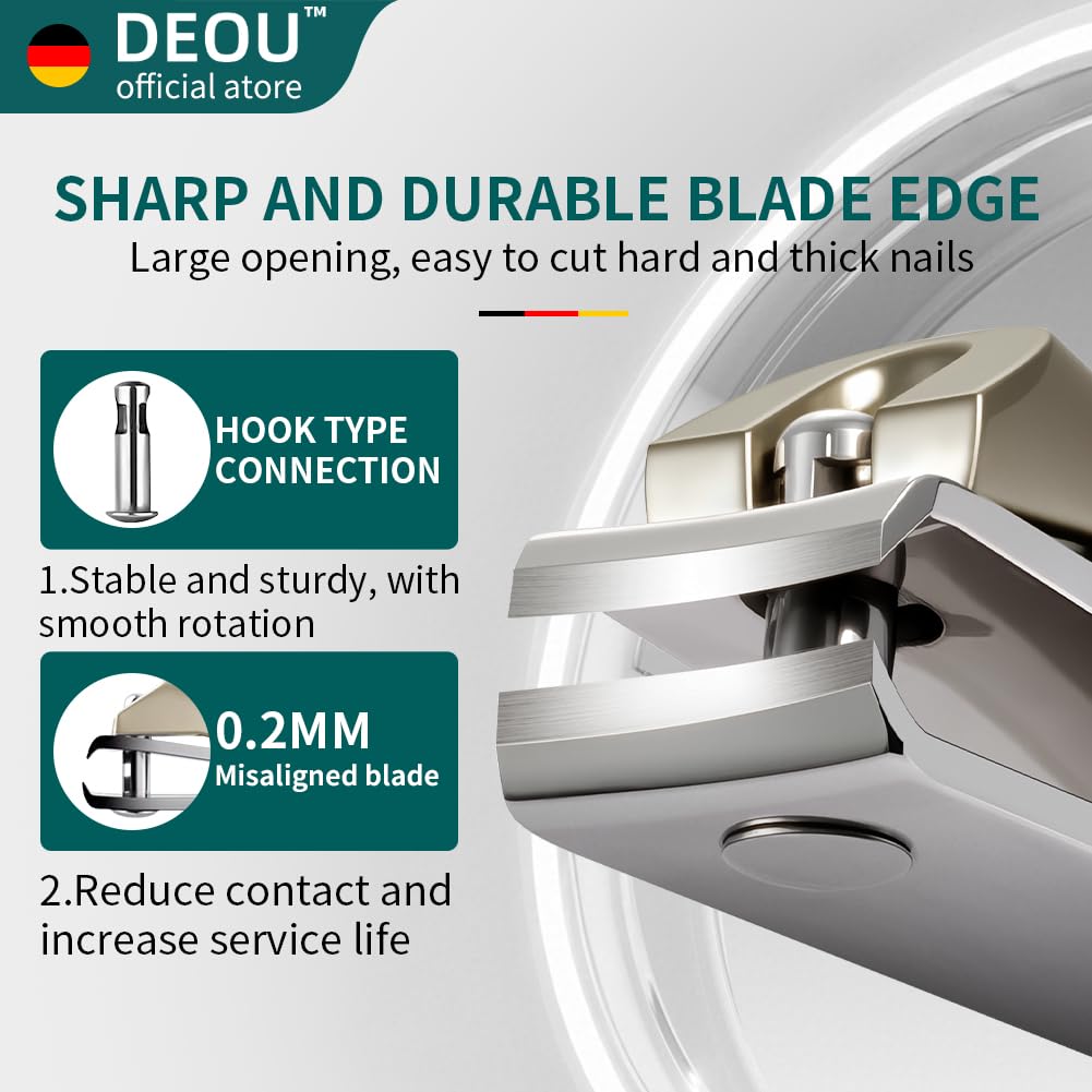 DEOU medium champagne clipper for versatile nail care