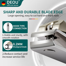 DEOU medium champagne clipper for versatile nail care