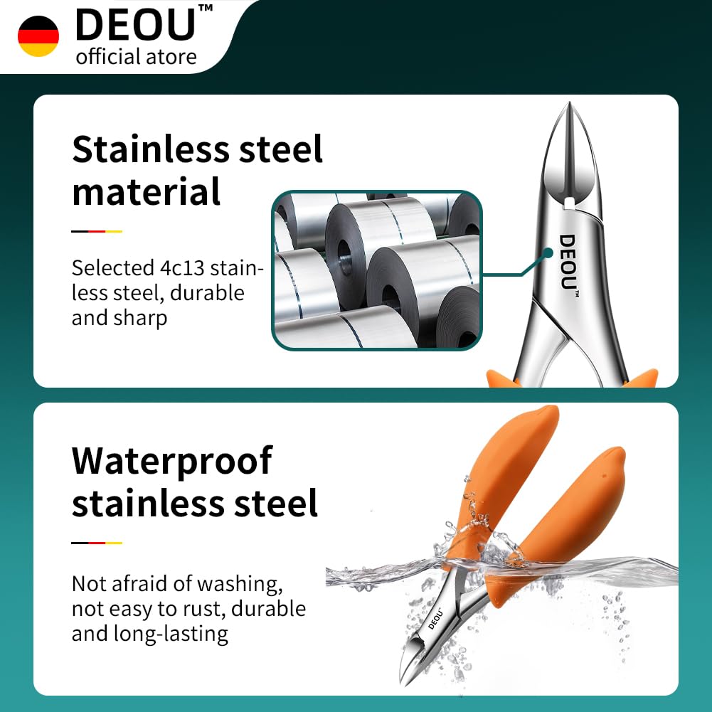 DEOU waterproof, anti-corrosion stainless steel for easy cleaning.