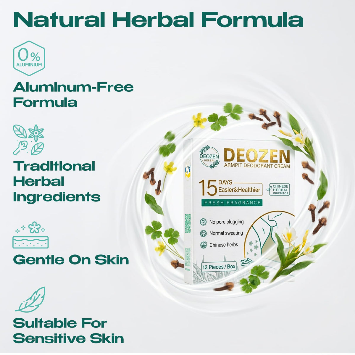 Deozen concept of up-to-15-days odor protection.
