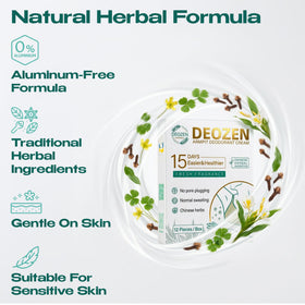Deozen concept of up-to-15-days odor protection.