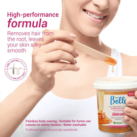 DEPIL BELLA applying wax on skin for even coverage