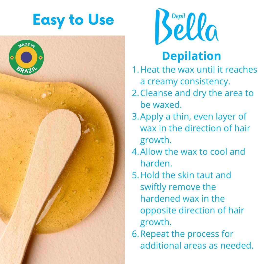 DEPIL BELLA Brazilian wax for pros is used in salons and training contexts.