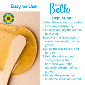 DEPIL BELLA Brazilian wax for pros is used in salons and training contexts.