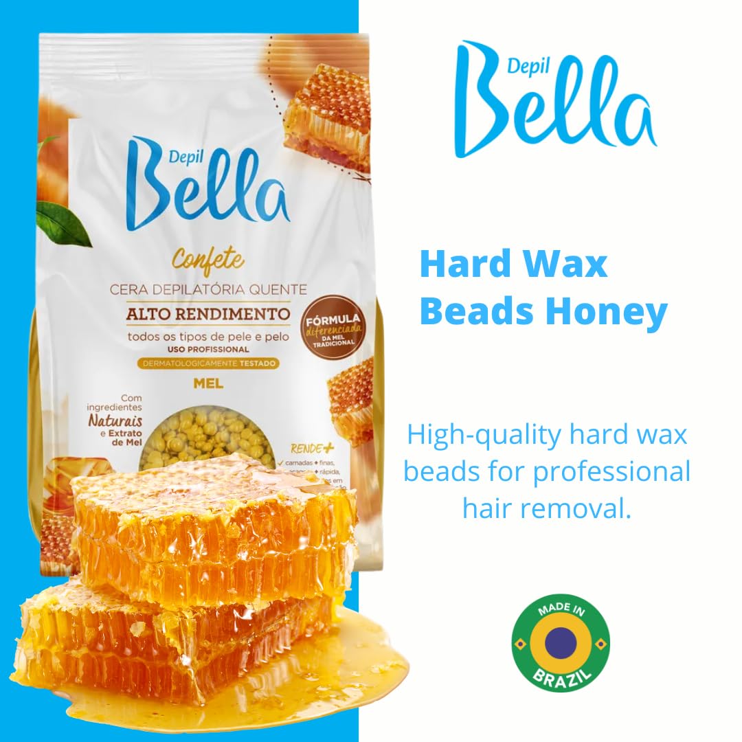 DEPIL BELLA creamy elastic wax bead texture signals smooth, comfortable removal.