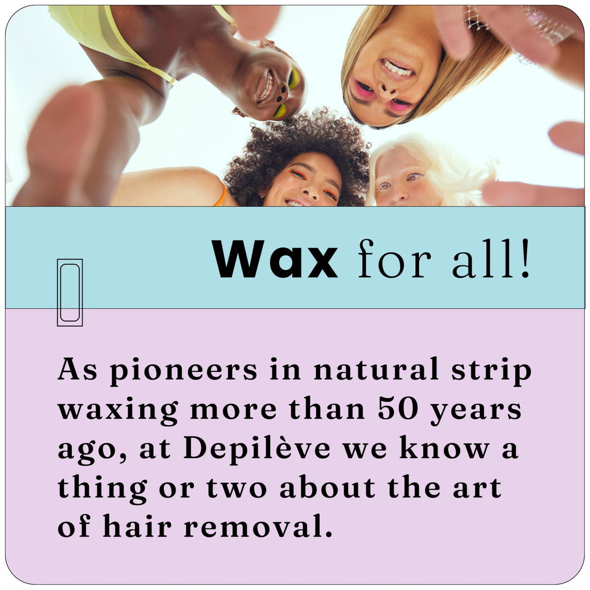 Depileve lavender-rosin wax packaging signals high-quality ingredients and consistency.