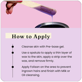 Depileve lavender wax with moisturizing formula for comfortable waxing.