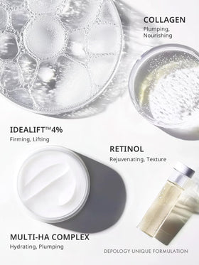 depology IDEALIFT and multi-HA panel detail suggest lifting and hydration support