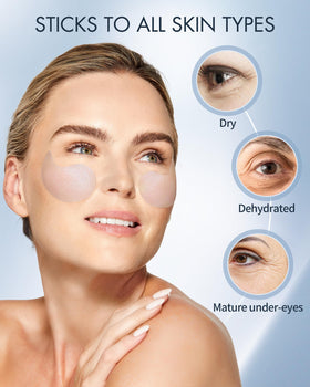 depology patches placed on forehead and laugh lines for multi-area care