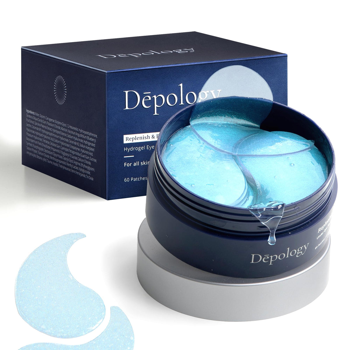 depology replenishment patches packaging highlighting convenient hydration for daily routines