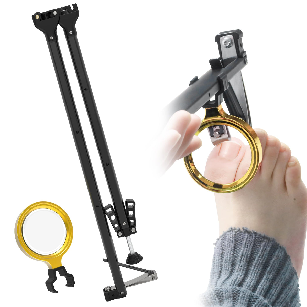 DEPSUNNY foldable toenail clippers with magnifier—compact for travel and precision trimming.