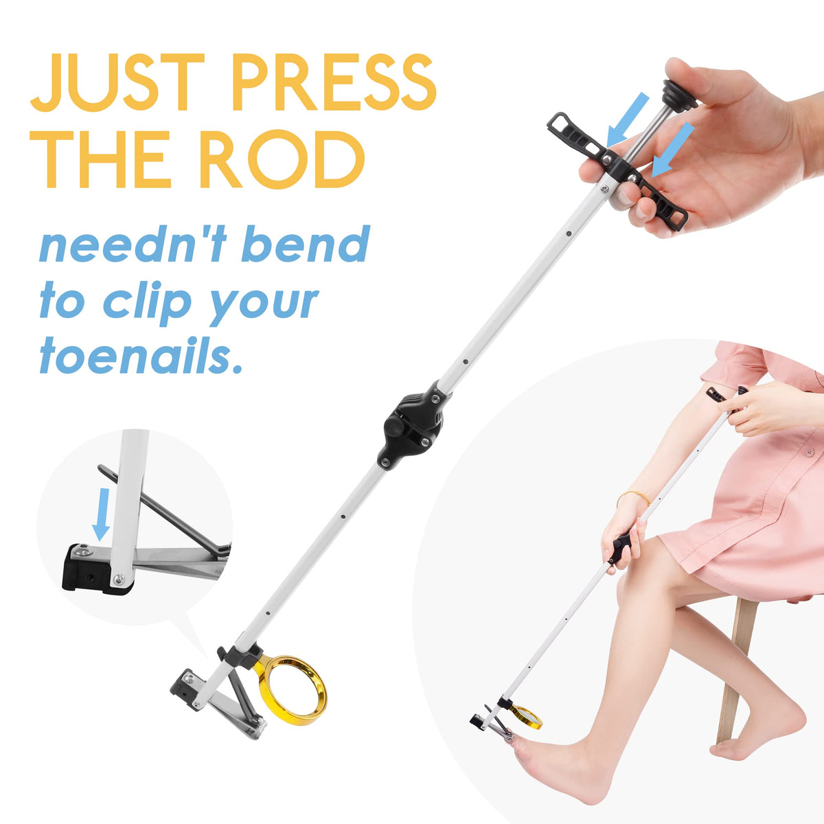 DEPSUNNY lightweight aluminum handle reduces wrist effort during clipping