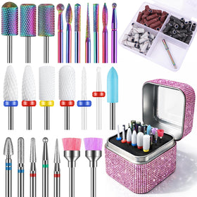 Depvko 100pcs nail drill bits set for versatile professional use