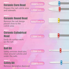 Depvko ceramic bits with heat dissipation for comfortable gel removal.