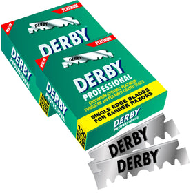 Derby 1000 blade stainless finish for lasting sharpness and easy maintenance.