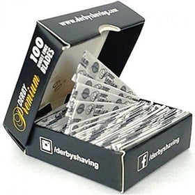 Derby Premium edge coating close-up shows chromium-ceramic-platinum-tungsten blend.