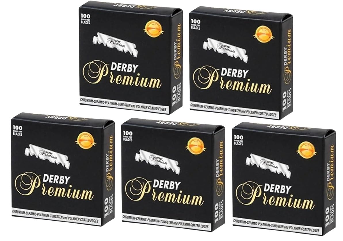 Derby Premium blades wrapped in wax paper preserves sharpness.