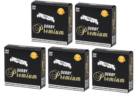 Derby Premium blades wrapped in wax paper preserves sharpness.