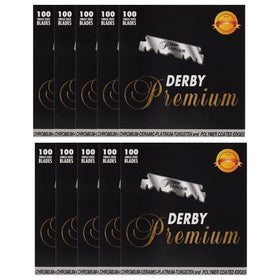 Derby Premium single edge blades packaging ready for use by The Shave Factory