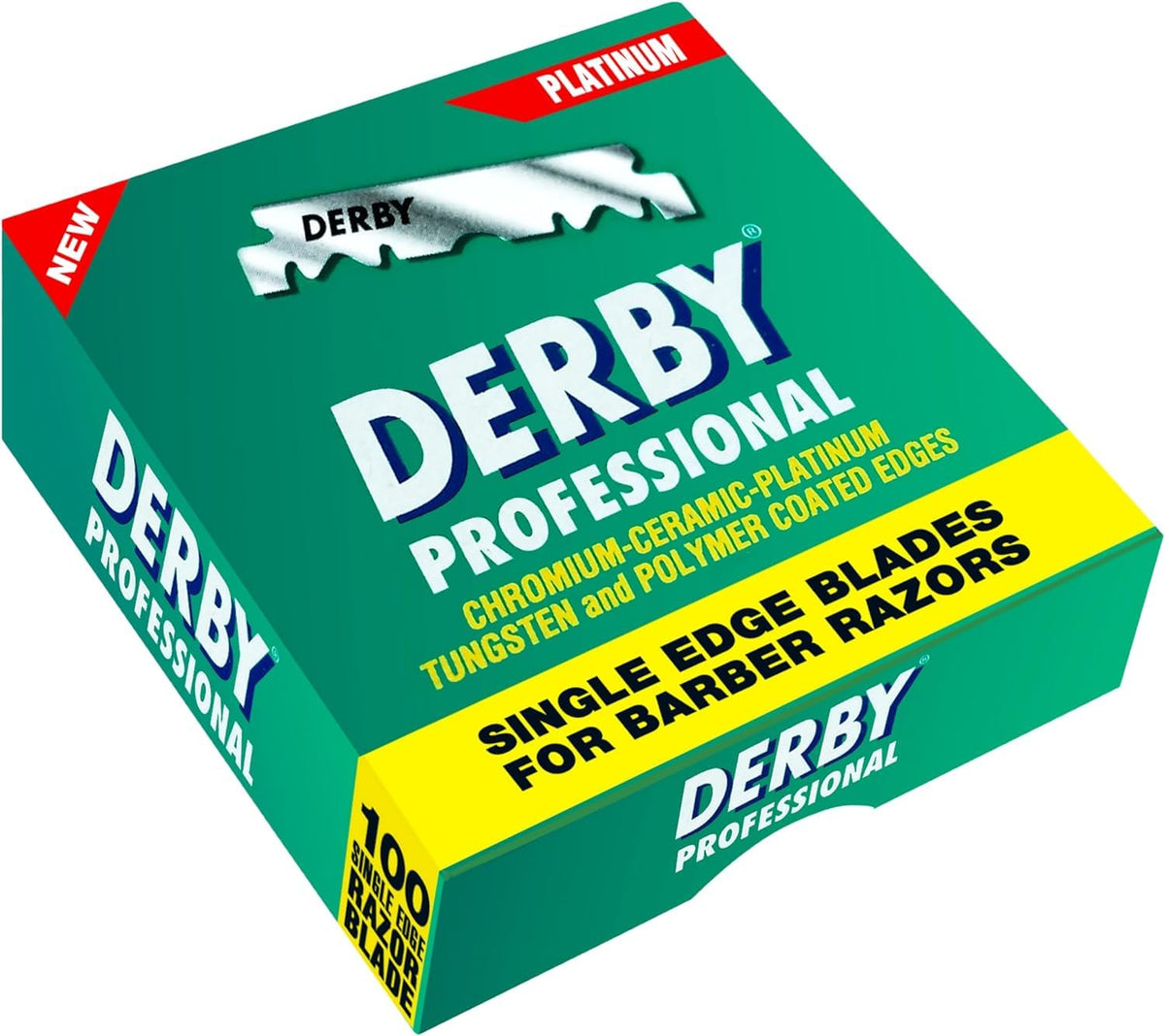 Derby Professional packaging design supports safe storage and easy blade rotation.