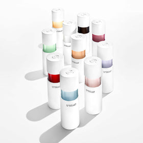 Rain Day minimalist packaging complements a modern vanity setup.