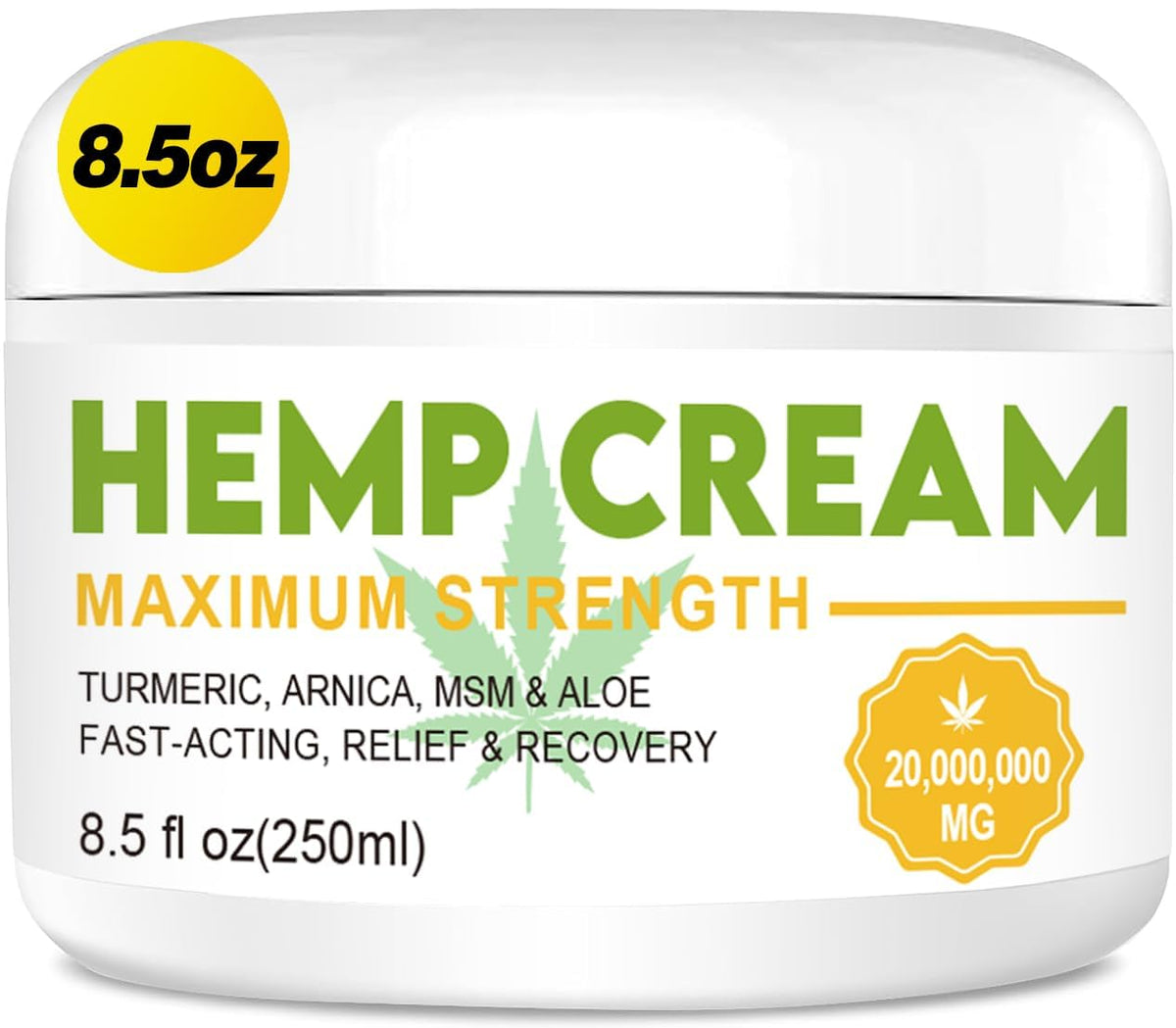 Derggzey Natural Hemp Cream jar with Arnica for daily comfort and non-greasy feel.