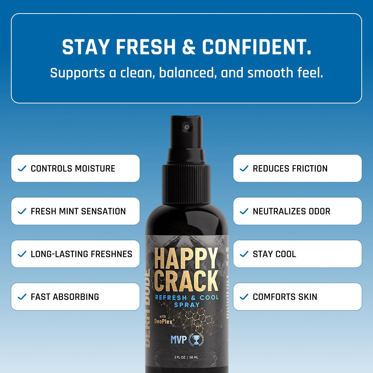Derm Dude formula in mist with aloe and chamomile.