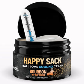 Derm Dude Happy Sack bottle front for daily odor control and comfort.