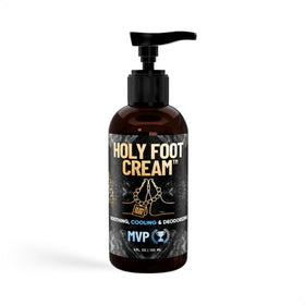 Derm Dude Holy Foot Cream bottle with MVP scent delivering daily freshness.