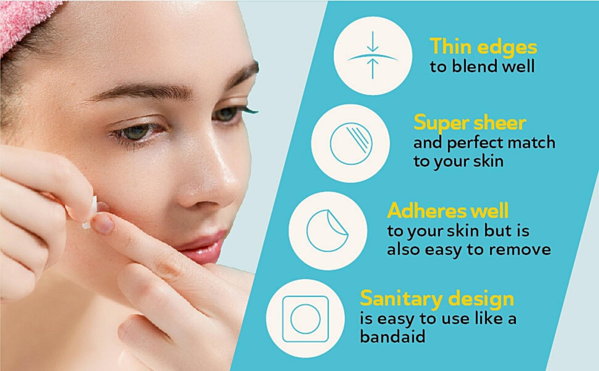 DERMA ANGEL nighttime 12mm patch with thicker center for overnight absorption.