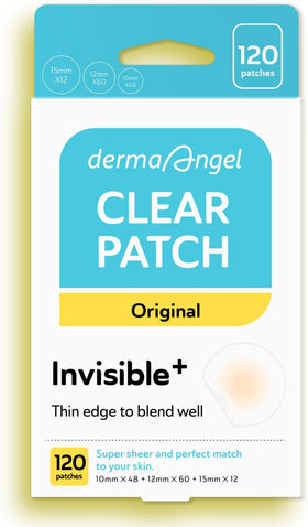 DERMA ANGEL ultra invisible patches packaging for discreet acne care.