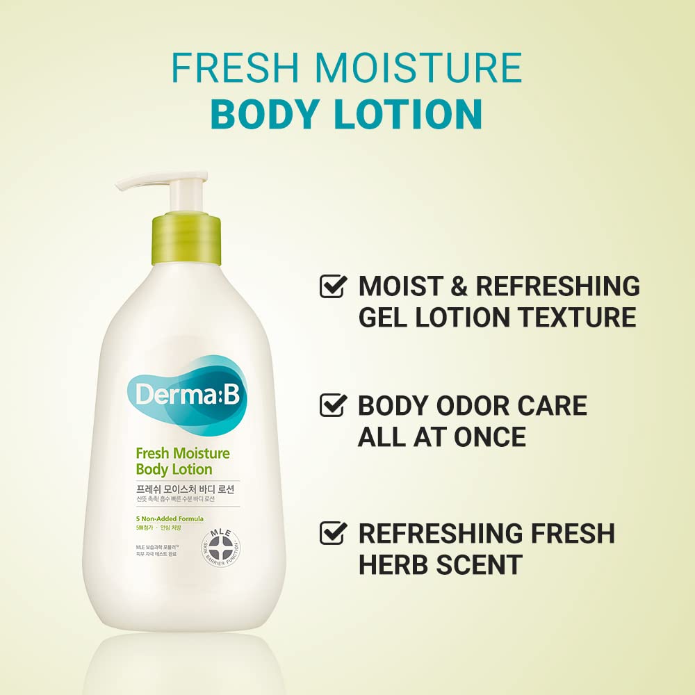 Derma B glacial-water hydration close-up highlights cooling, non-sticky feel.