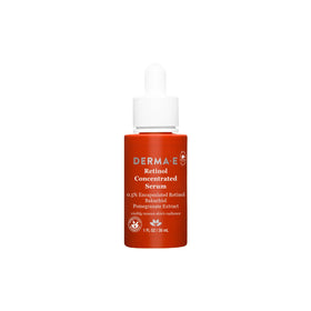 DERMA E anti-wrinkle serum bottle smooths fine lines for a youthful glow