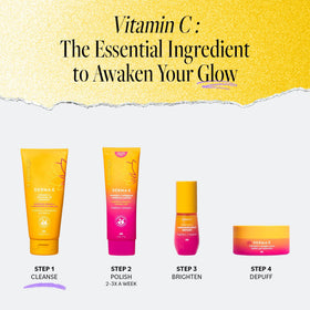 Derma E daily cleanse routine application demonstrates simple, no-double-cleanse use