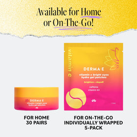 Derma E dark circle patches target dull areas for a brighter under-eye look.